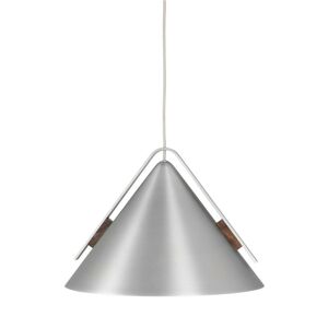 Kristina Dam Studio Cone Pendant Lamp L Ø: 40 cm - Aluminium / Valnød