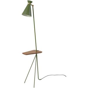 Warm Nordic Cone Floor Lamp With Table H: 144 cm - Pine Green