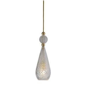 EBB & FLOW Smykke Pendant Lamp M Ø: 12,5 cm - Crystal Check/Gold