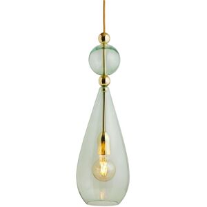 EBB & FLOW Smykke Pendant Lamp L Ø: 18 cm - Forest Green/Gold