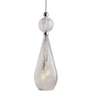 EBB & FLOW Smykke Pendant Lamp L Ø: 18 cm - Crystal Swirl/Silver