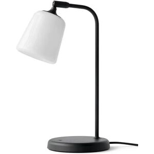 New Works Material Table Lamp H: 45 cm - White Opal/Black base