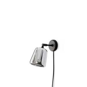New Works Material Wall Lamp - Stainless Steel/Black base