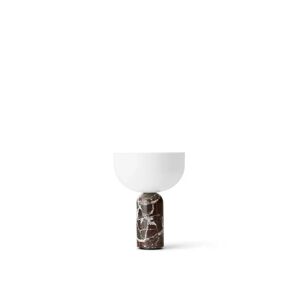 New Works Kizu Portable Table Lamp Ø: 18 cm - Rosso Levanto Marble/White Acrylic