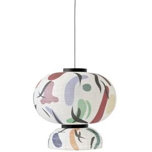 &Tradition Formakami JH5 Limited Edition Pendant Ø: 70 cm - Ivory White Printed Pattern/Black