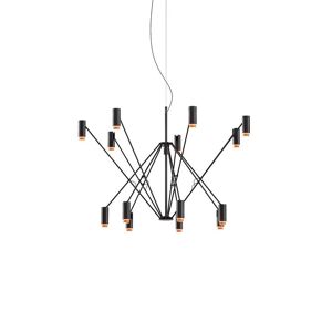 Lampefeber The W Pendel Ø: 120-200cm - Sort/Terracotta
