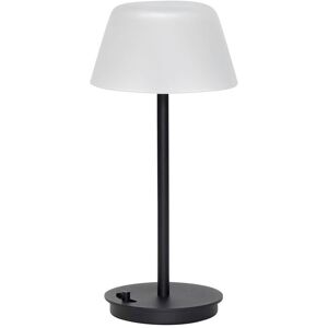 Hübsch Salon Wireless Table Lamp H: 31 cm - Black Iron/White Glass