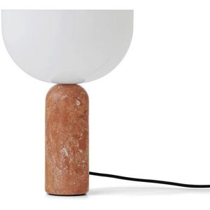 New Works Kizu Table Lamp Ø: 25 cm - Breccia Pernice Marble / White Acrylic