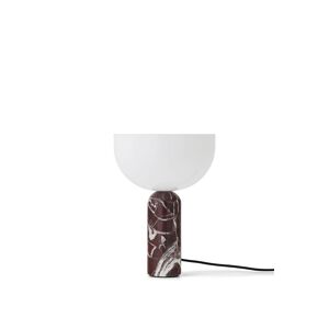 New Works Kizu Table Lamp Ø: 25 cm - Rosso Levanto Marble / White Acrylic