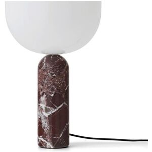 New Works Kizu Table Lamp Ø: 30 cm - Rosso Levanto Marble / White Acrylic