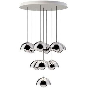 &Tradition Flowerpot VP10 Chandelier 10 Pendler - Chrome-Plated