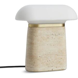 Woud Nova Bordlampe 27x13 cm - Travertine/Opal