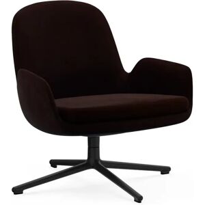 Normann Copenhagen Era Lounge Chair Low Swivel Black Alu SH: 40 cm - City Velvet Vol 2 / 024