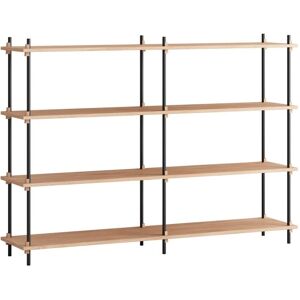 Moebe Shelving System S.115.2.B 115x162 cm - Oak/Black