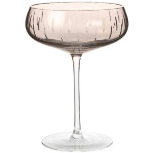 LOUISE ROE Crystal Champagne Coupe H: 15,5 cm - Smoke