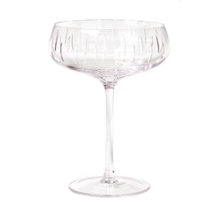 LOUISE ROE Crystal Champagne Coupe H: 15,5 cm - Rose