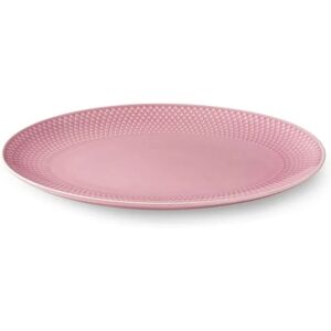 Lyngby  Porcelæn Lyngby Rhombe Color Ovalt Serveringsfad 28,5x21,5 cm - Rose