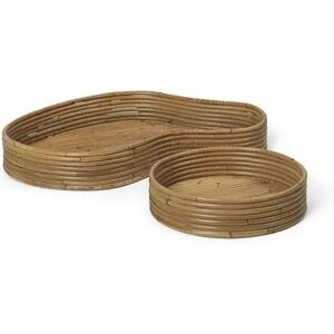 Ferm Living Isola Trays Set of 2 - Natural Rattan