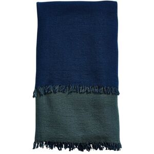 Woud Double Throw 130x180 cm - Navy Blue/Forest Green OUTLET