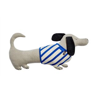 OYOY Hunden Slinkii pude - Beige/mørkeblå OUTLET