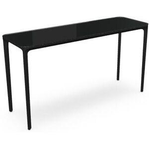 SOVET Slim 4 Legs Console L: 140 cm - Black/Glass Black