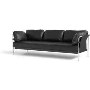 HAY Can 3 Seater L: 247 cm - Sense Black / Chromed Steel