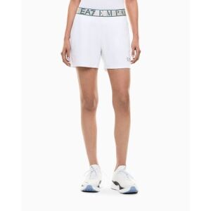 Ea7til Kvinder. 7w001153_af12501 Hvide Tekniske Stof Shorts Natural Ventus7 Dynamic Athlete (S), Casual, Sport, Genanvendt Polister Ea7til Kvinder. 7w001153_af12501 Hvide Tekniske Stof Shorts Natural Ventus7 Dynamic Athlete (S), Casual, Sport, Genanvendt Polister