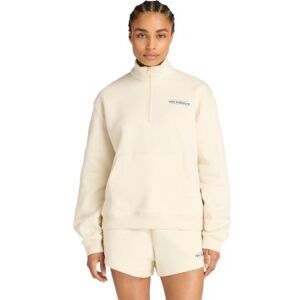 New Balancetil Kvinder. Wt53513 Reimagined Fleece Half Zip Sweatshirt Beige (L), Casual, Sport, Bomuld, Multisport New Balancetil Kvinder. Wt53513 Reimagined Fleece Half Zip Sweatshirt Beige (L), Casual, Sport, Bomuld, Multisport
