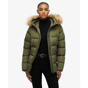 Superdrytil Kvinder. W5011928a Fuji Puffer Jacket Med Bælte, Grøn (Xxs), Casual, Polyester Superdrytil Kvinder. W5011928a Fuji Puffer Jacket Med Bælte, Grøn (Xxs), Casual, Polyester