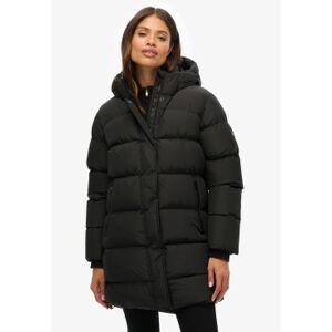 Superdrytil Kvinder. W5012003a Sports Puffer Mid Jacket Med Hætte, Sort (L), Casual, Polyester Superdrytil Kvinder. W5012003a Sports Puffer Mid Jacket Med Hætte, Sort (L), Casual, Polyester