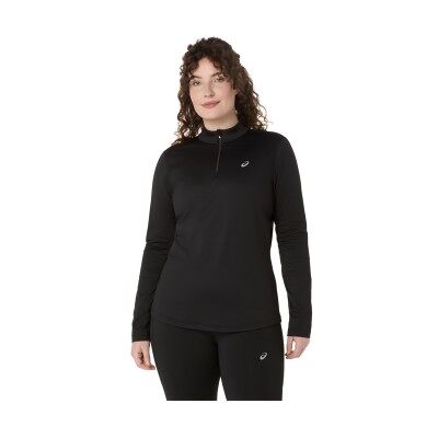 Asicstil Kvinder. 2012d294 Core Ls 1/2 Zip Winter Trøje Sort (Xl), Sport, Polyester, Lange Ærmer Asicstil Kvinder. 2012d294 Core Ls 1/2 Zip Winter Trøje Sort (Xl), Sport, Polyester, Lange Ærmer