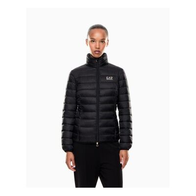 Ea7til Kvinder. 7w000473_af12477 Let Polstret Nylonjakke Core Sort (S), Casual, Polyester Ea7til Kvinder. 7w000473_af12477 Let Polstret Nylonjakke Core Sort (S), Casual, Polyester