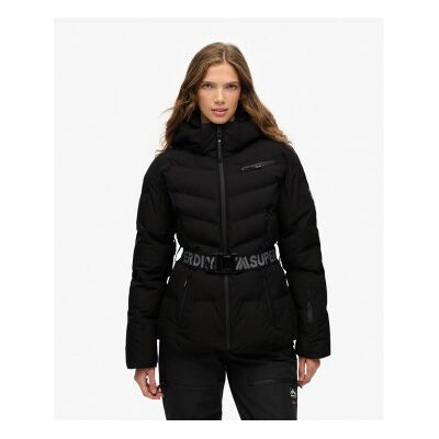 Superdrytil Kvinder. Ws110178a Luxe Skijakke Med Bælte, Sort (Xl), Casual, Sport, Polyester, Sne Superdrytil Kvinder. Ws110178a Luxe Skijakke Med Bælte, Sort (Xl), Casual, Sport, Polyester, Sne