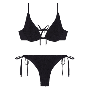Giorgio Armani Emporio Armanitil Kvinder. Ew003284_af23750 Bikini Smoking Stitch Sort (M), Badetøj, Polyester Giorgio Armani Emporio Armanitil Kvinder. Ew003284_af23750 Bikini Smoking Stitch Sort (M), Badetøj, Polyester