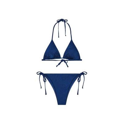 Giorgio Armani Emporio Armanitil Kvinder. Ew000786_af20241 Bikini Jacquard-Mønster Marineblå (M), Badetøj, Polyester Giorgio Armani Emporio Armanitil Kvinder. Ew000786_af20241 Bikini Jacquard-Mønster Marineblå (M), Badetøj, Polyester