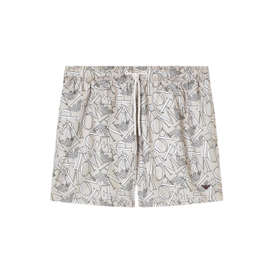 Giorgio Armani Emporio Armanitil Mænd. Em000583_af20440 Badeshorts Allover Taupe (M), Badetøj, Polyester, Gråt Giorgio Armani Emporio Armanitil Mænd. Em000583_af20440 Badeshorts Allover Taupe (M), Badetøj, Polyester, Gråt