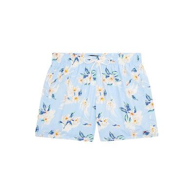 Tommy Hilfigertil Mænd. Um0um03491 Mellemlange Badedragtshorts Med Blåt Print (S), Badetøj, Nylon Tommy Hilfigertil Mænd. Um0um03491 Mellemlange Badedragtshorts Med Blåt Print (S), Badetøj, Nylon