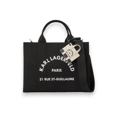 Karl Lagerfeldtil Kvinder. B4w50076 Firkantet Charm Taske Sort (Osfa), Casual, Genbrugsbomuld Karl Lagerfeldtil Kvinder. B4w50076 Firkantet Charm Taske Sort (Osfa), Casual, Genbrugsbomuld