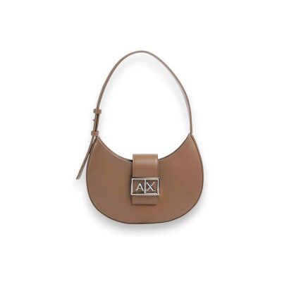 Giorgio Armani A x Armani Exchangetil Kvinder. Xw002565af12039u6186 Halvmåneformet Skuldertaske I Brun (Osfa), Casual, Polyester Giorgio Armani A x Armani Exchangetil Kvinder. Xw002565af12039u6186 Halvmåneformet Skuldertaske I Brun (Osfa), Casual, Polyester