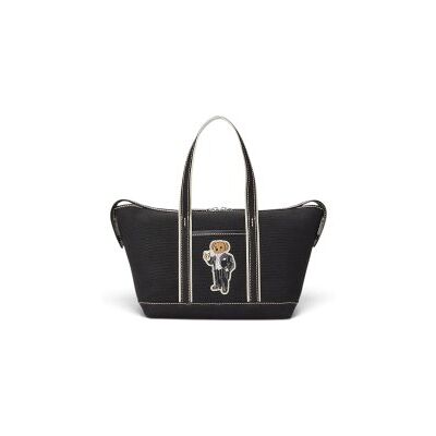 Polo Ralph Laurentil Kvinder. 428p18488001 Lille Tote Shopper-Taske Med Sort Polo Bear (Osfa), Casual, Bomuld Polo Ralph Laurentil Kvinder. 428p18488001 Lille Tote Shopper-Taske Med Sort Polo Bear (Osfa), Casual, Bomuld