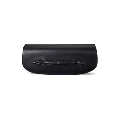 Polo Ralph Laurentil Kvinder. 428971315001 Bellport Clutch Taske I Læder Med Klap Sort (Osfa), Casual Polo Ralph Laurentil Kvinder. 428971315001 Bellport Clutch Taske I Læder Med Klap Sort (Osfa), Casual