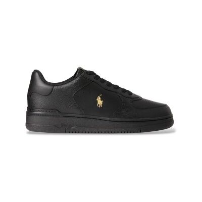 Polo Ralph Laurentil Mænd. 809952270001 Læder Masters Sneakers Sort (42), Fast, Blonder, Casual Polo Ralph Laurentil Mænd. 809952270001 Læder Masters Sneakers Sort (42), Fast, Blonder, Casual
