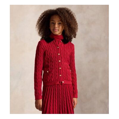 Polo Ralph Laurentil Piger. 313b28274001 Rød Cardigan I Økologisk Bomuld Med Snoninger ((S) 7años= 130/134cm), Casual, Klassisk, Børnetøj Polo Ralph Laurentil Piger. 313b28274001 Rød Cardigan I Økologisk Bomuld Med Snoninger ((S) 7años= 130/134cm), Casual, Klassisk, Børnetøj