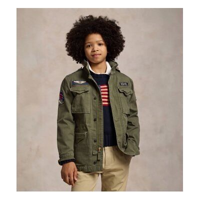 Polo Ralph Laurentil Drenge. 323965378001 Ikonisk Grøn Feltjakke (6/7años= 136/138cm), Bomuld, Udendørs, Børnetøj Polo Ralph Laurentil Drenge. 323965378001 Ikonisk Grøn Feltjakke (6/7años= 136/138cm), Bomuld, Udendørs, Børnetøj