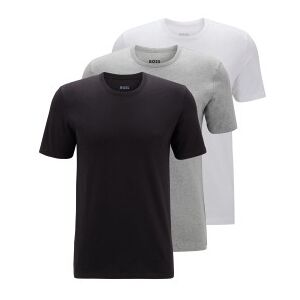 Bosstil Mænd. 50475284 Pakke Med 3 T-Shirts Rn Classic Sort, Hvid, Grå (M), Casual, Bomuld, Korte Ærmer Bosstil Mænd. 50475284 Pakke Med 3 T-Shirts Rn Classic Sort, Hvid, Grå (M), Casual, Bomuld, Korte Ærmer