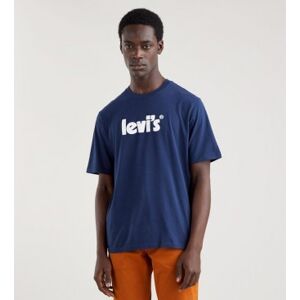 Levi'Stil Mænd. 16143-0393 T-Shirt Med Afslappet Pasform Blå (M), Casual, Bomuld, Korte Ærmer, Bæredygtig