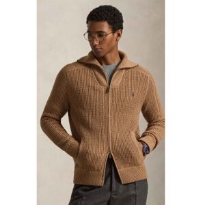 Polo Ralph Laurentil Mænd. 710p04291002 Trøje I Uld Og Bomuld Med Brun Lynlås (S), Casual, Klassisk Polo Ralph Laurentil Mænd. 710p04291002 Trøje I Uld Og Bomuld Med Brun Lynlås (S), Casual, Klassisk