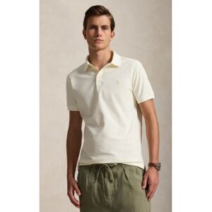 Polo Ralph Laurentil Mænd. 710b13479006 Hvid Custom Slim Fit Piqué-Polo (L), Casual, Bomuld, Korte Ærmer Polo Ralph Laurentil Mænd. 710b13479006 Hvid Custom Slim Fit Piqué-Polo (L), Casual, Bomuld, Korte Ærmer