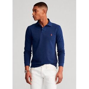 Polo Ralph Laurentil Mænd. 710681126038 Slim Fit Marineblå Piqué Polo Shirt (Xl), Casual, Bomuld, Lange Ærmer Polo Ralph Laurentil Mænd. 710681126038 Slim Fit Marineblå Piqué Polo Shirt (Xl), Casual, Bomuld, Lange Ærmer