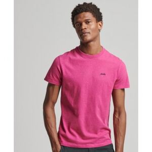 Superdrytil Mænd. M1011350a Essential T-Shirt Pink (L), Casual, Korte Ærmer, Økologisk Bomuld, Bæredygtig